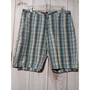 Tailor Vintage Shorts‎ Men's 36 Blue Plaid Bermuda